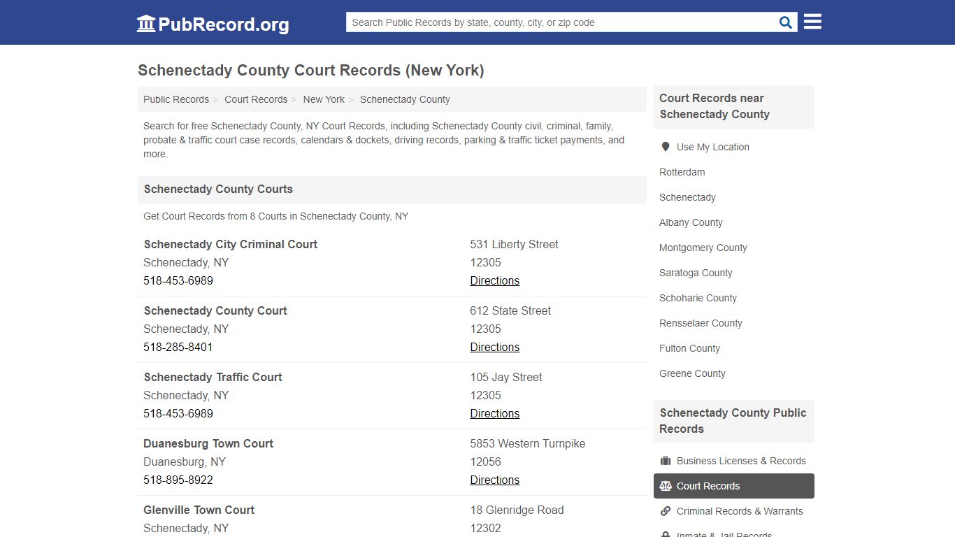 Schenectady County Court Records (New York) - Free Public Records Search